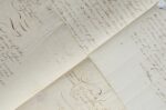 Rares lettre et manuscrit de Pierre Charles Cosson adressés à Justine Favart