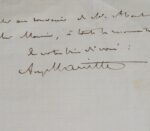 Lettre de l'égyptologue Auguste Mariette écrite de Boulaq