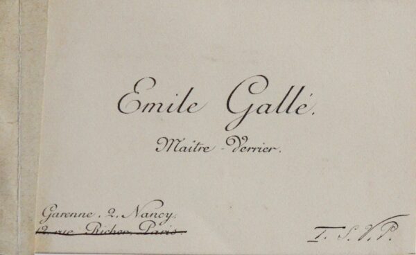 Carte pleine de poésie d'Émile Gallé