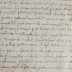 Charte médiévale poitevine avec beau sceau fleurdelisé