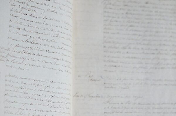 Manuscrit d'un "Tableau généalogique, héraldique, historique et chronologique"