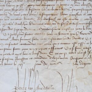 Louis XI lève de nouveaux impôts à Nemours et prépare la paix d'Arras.