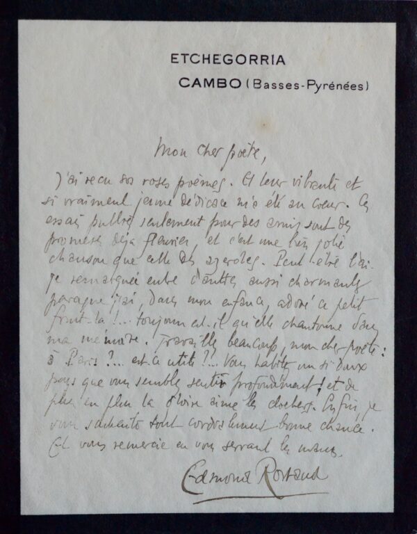 Edmond Rostand encense "Primeroses et rimes roses" du poète Albert Bausil