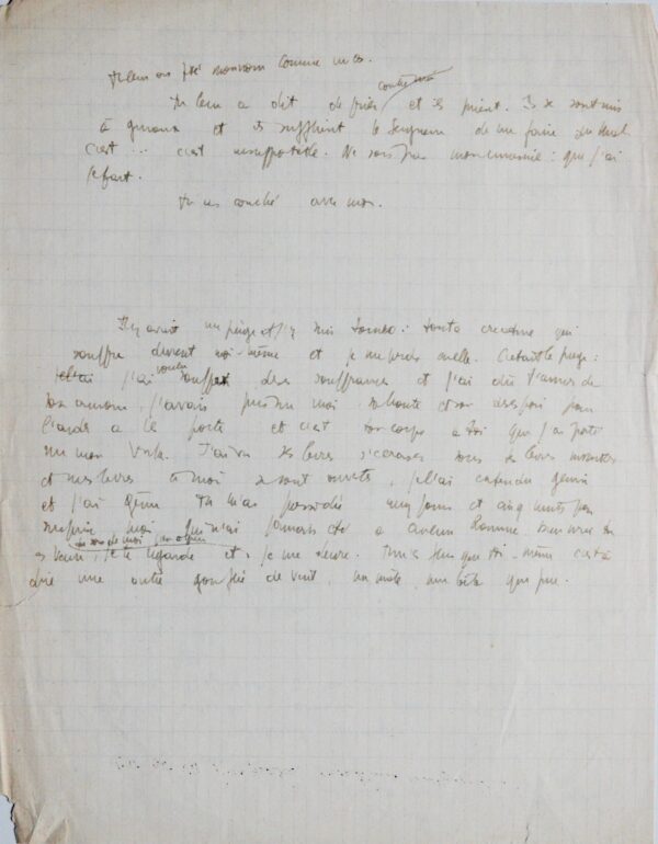 Brouillon de Sartre pour "Le Diable et le Bon Dieu"