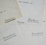 4 lettres de Pierre Benoit à Malraux et un brouillon de réponse de Malraux