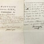 Deux documents rédigés à bord du vaisseau l'Illustre, en Martinique, en 1790