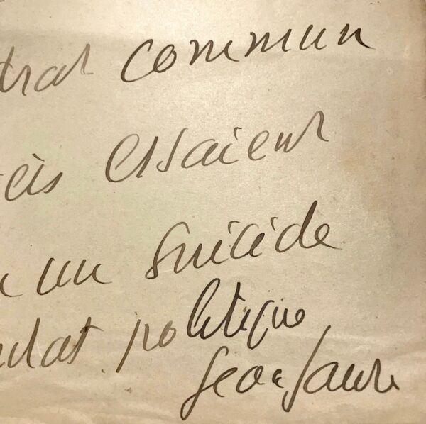 Manuscrit de 39 pages de Jean Jaurès sur l'affaire Syveton