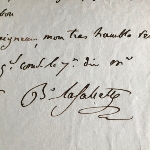 Lettre de Colaud de La Salcette à Bertrand durant "le vol de l'aigle"
