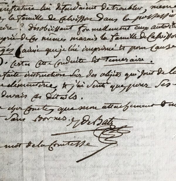 Jean de Batz défend la fortune spoliée de la famille de Calvisson