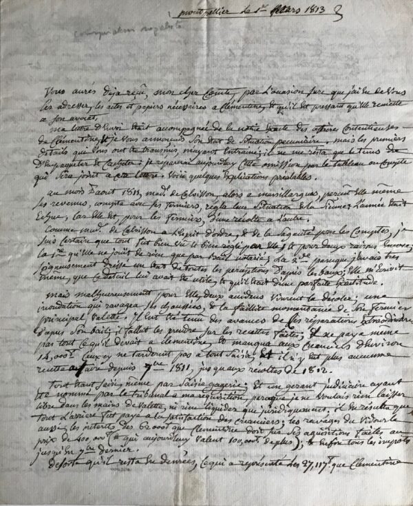 Jean de Batz défend la fortune spoliée de la famille de Calvisson