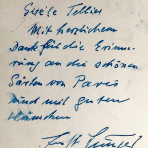 Photographie avec envoi autographe signé d'Ernst Jünger