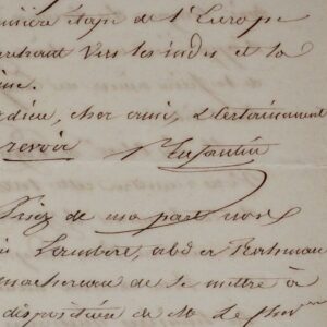 Lettre du saint-simonien Prosper Enfantin à son ami l'égyptologue Linant-Bey