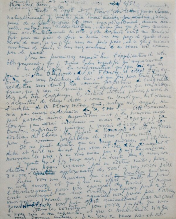 André Lhote en conflit avec un ami après la publication de plusieurs livres d'art