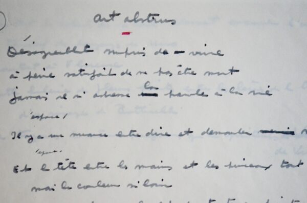 Superbe manuscrit de Jacques Prévert évoquant Braque, Miró, Picasso