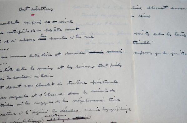 Superbe manuscrit de Jacques Prévert évoquant Braque, Miró, Picasso