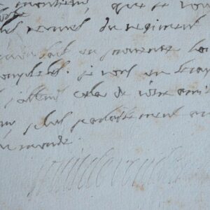 Lettre du duc de Vendôme, rédigée par Campistron, durant le siège de Verrue Savoia