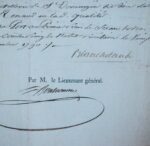 Rare pièce signée par le gouverneur des "isles françoise de l'Amérique", Rouxel de Blanchelande