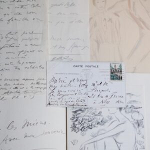 Lettres, aquarelle et cartes de Louis Touchagues