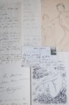 Lettres, aquarelle et cartes de Louis Touchagues