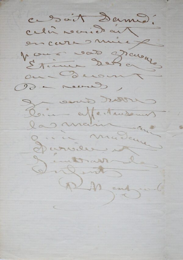 Depuis By, Rosa Bonheur écrit à son grand ami le collectionneur Surville