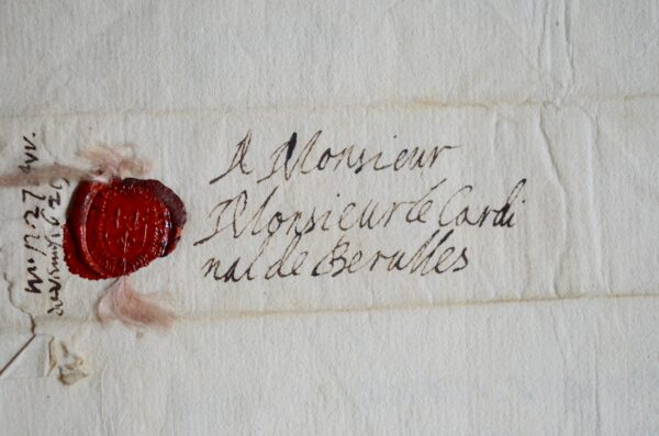 Le prince de Condé rend compte des services à Marie de Médicis au cardinal de Bérulle