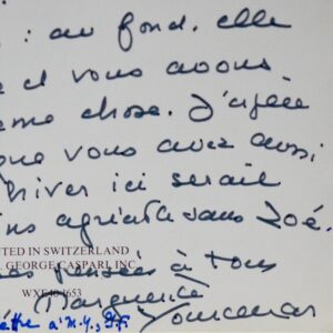 Belle lettre de Marguerite Yourcenar : "le monde se justifie par la naissance de l'artiste"