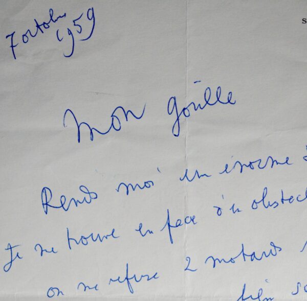 Cocteau demande deux motards pour le tournage du Testament d'Orphée