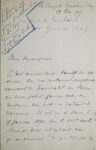 Rare lettre de Pierre de Coubertin écrite au moment de la constitution du nouveau comité olympique
