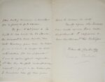 Rare lettre de Pierre de Coubertin écrite au moment de la constitution du nouveau comité olympique