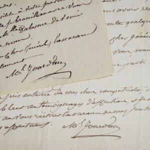 Deux lettres du Maréchal Jourdan sur la mort de l'Abbé Grégoire et les remous politiques