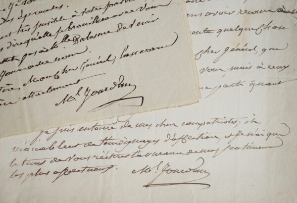 Deux lettres du Maréchal Jourdan sur la mort de l'Abbé Grégoire et les remous politiques