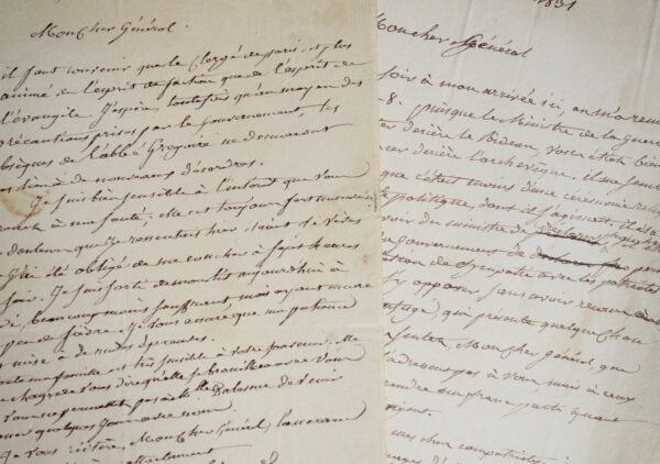 Deux lettres du Maréchal Jourdan sur la mort de l'Abbé Grégoire et les remous politiques