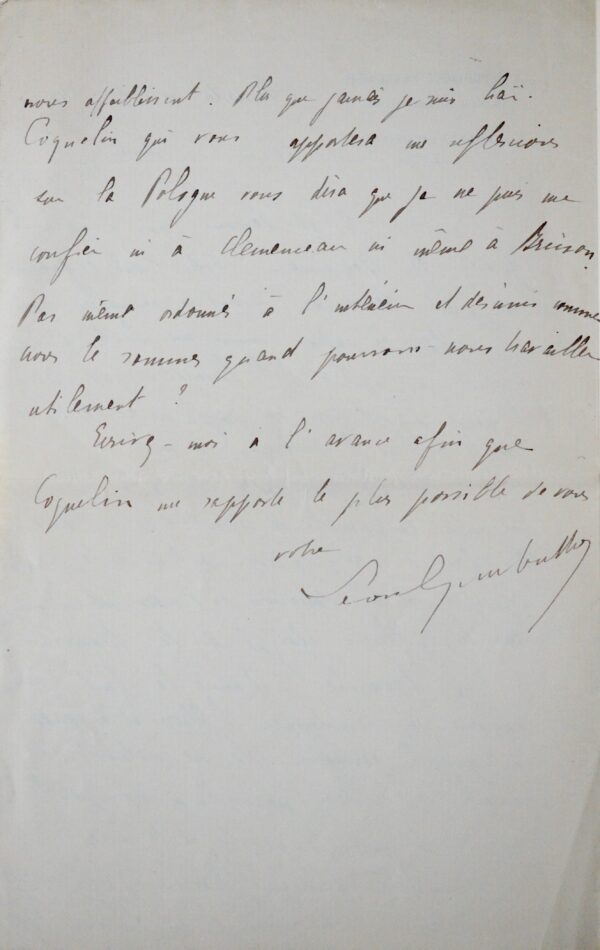 Gambetta souhaite la condamantion à mort de Bazaine et la revanche