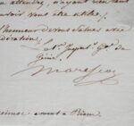 Ensemble de deux lettres du général Marescot de 1806