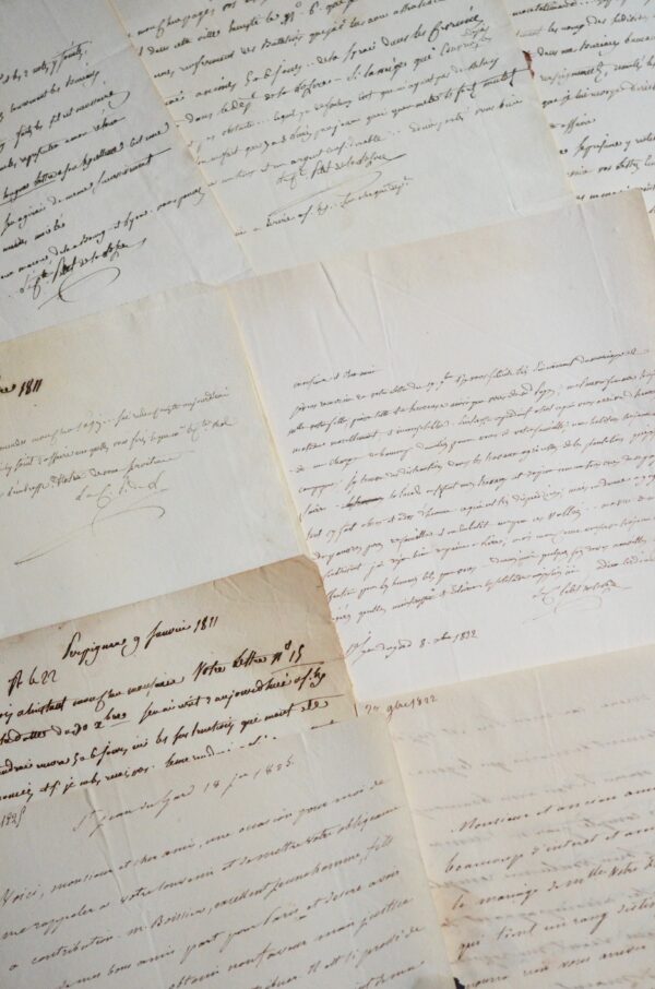 Ensemble de 9 lettres de Jean et Joseph Pelet de La Lozère