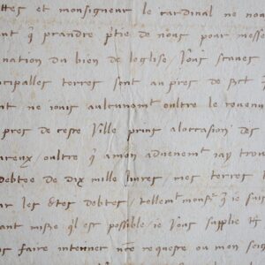 Lettre de détresse de l'abbesse de Fontevraud, Françoise de Rohan "nous allons mourir de faim"
