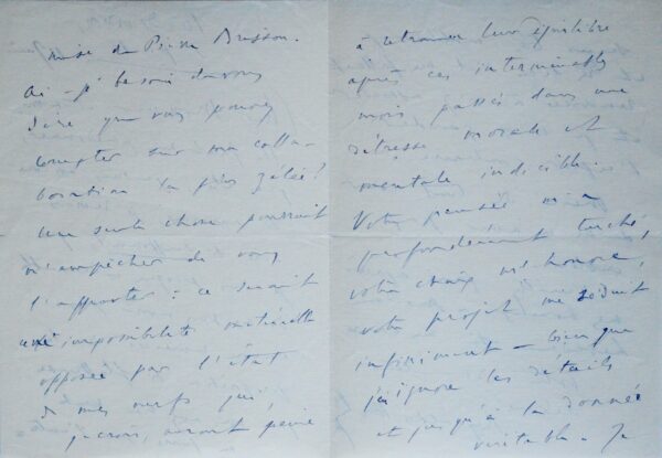 Reynaldo Hahn sort de plusieurs mois d'une "détresse morale et mentale indicible"