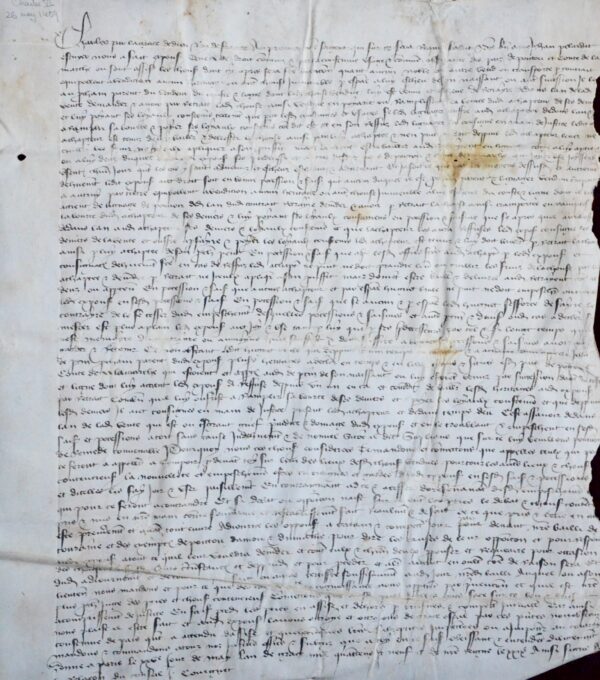 Mandement de Charles VI sur l'observance "des paiz de Poictou et comté de la Marche"