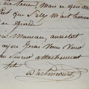 Campagne de Russie, le baron d’Arlincourt annonce sa nomination d'aide de camp par Murat