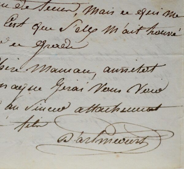 Campagne de Russie, le baron d’Arlincourt annonce sa nomination d'aide de camp par Murat