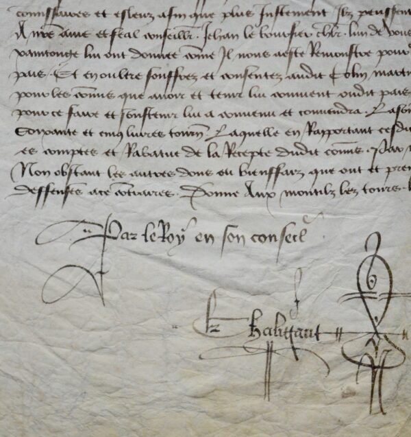 Mandement de Charles VII pour "le paiement des gens de guerre" en Saintonge