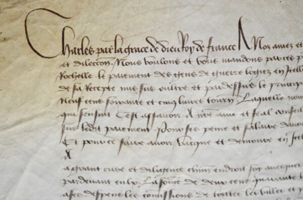 Mandement de Charles VII pour "le paiement des gens de guerre" en Saintonge