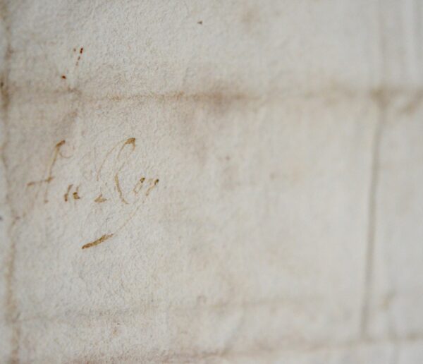 Précieuse lettre codée de Villeroy à Henri III, lors de la négociation de la paix de Bergerac