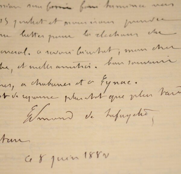 Onze lettres de parlementaires de Haute-Loire à Mercier de Lacombe