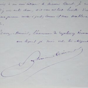 Longue lettre de Salomon Reinach, sur le professorat à l'Ecole Normale Supérieure