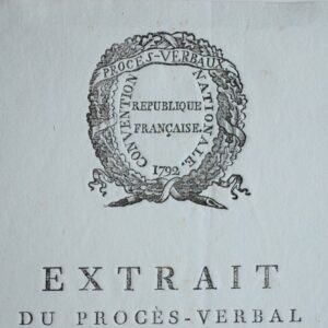 Pièce signée par le conventionnel girondin Jean-Baptiste Boyer-Fonfrède