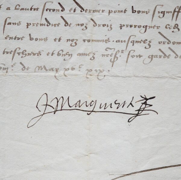 Marguerite d'Autriche statue sur les limites entre le comté de Bourgogne et Besançon