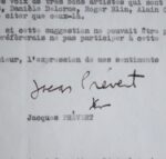 Jacques Prévert accepte de parler du bateau l'Enez Eussa