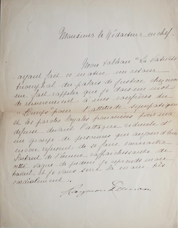 Le tableau de Raymond Duncan "La Nativité" devant les tribunaux