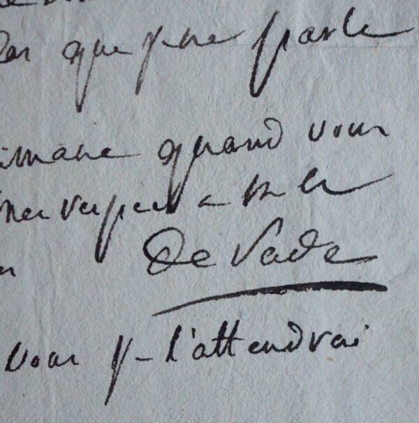 Après son évasion d'Aix, le marquis de Sade a des vues sur la fille de sa voisine